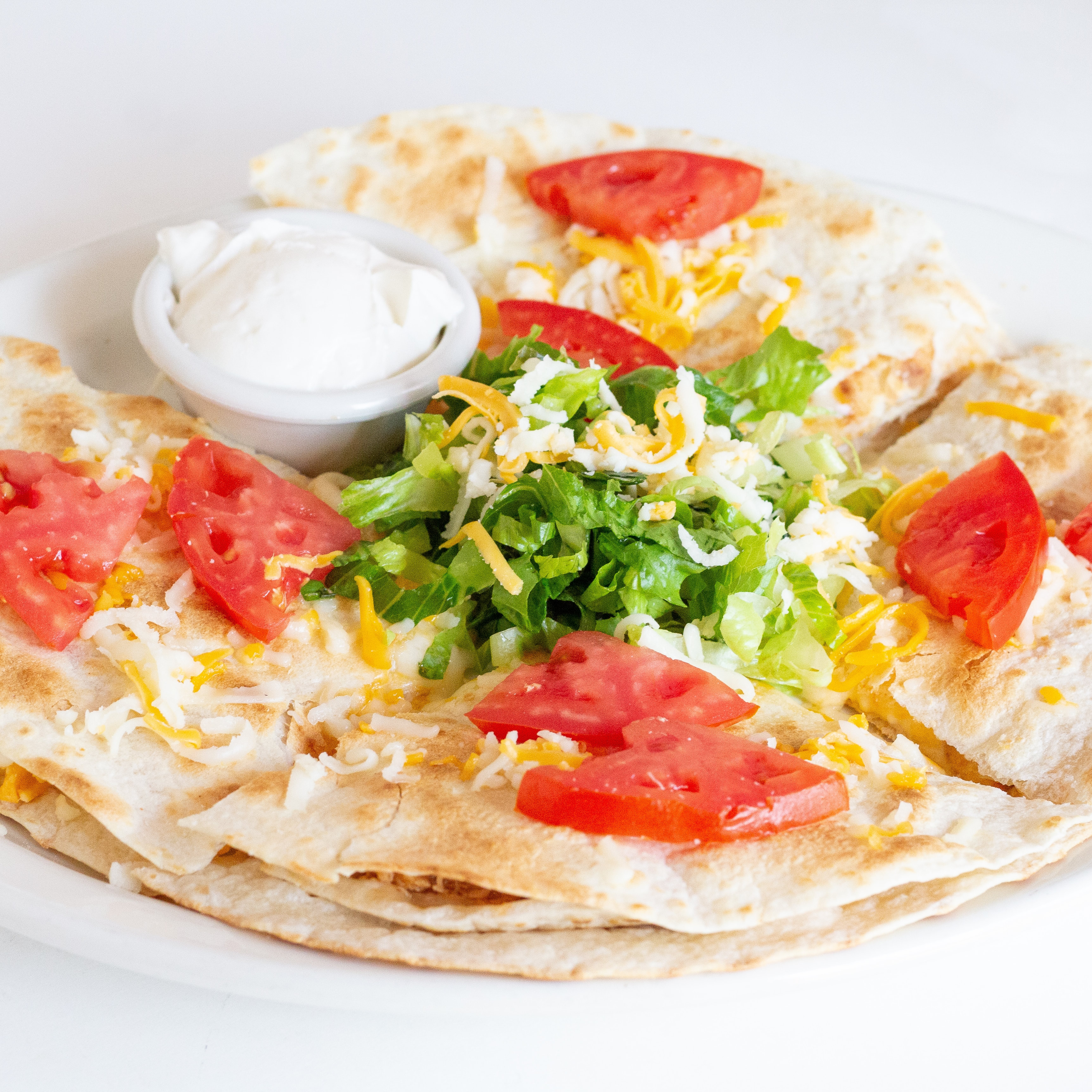Large Cheese Quesadilla.
