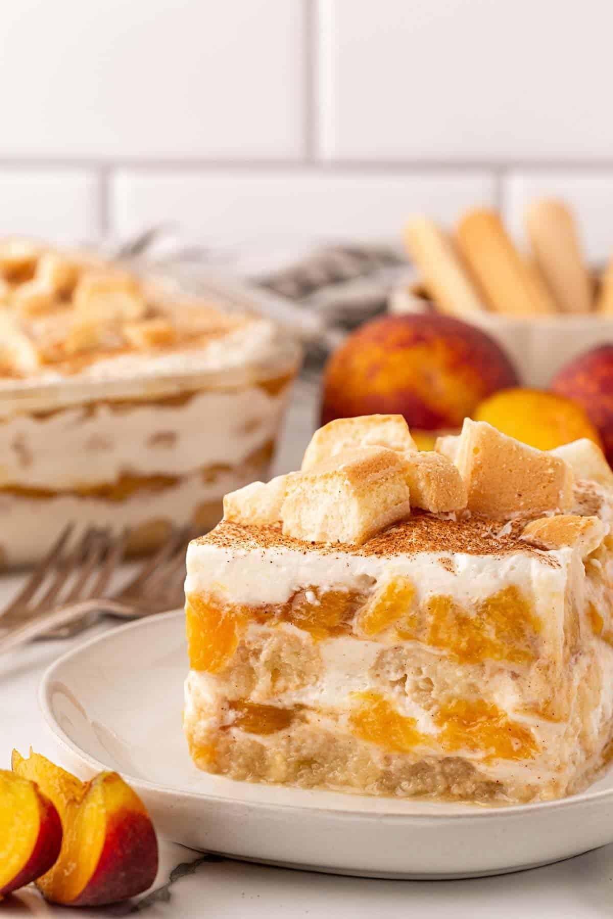 Peach Cobbler Tiramisu.
