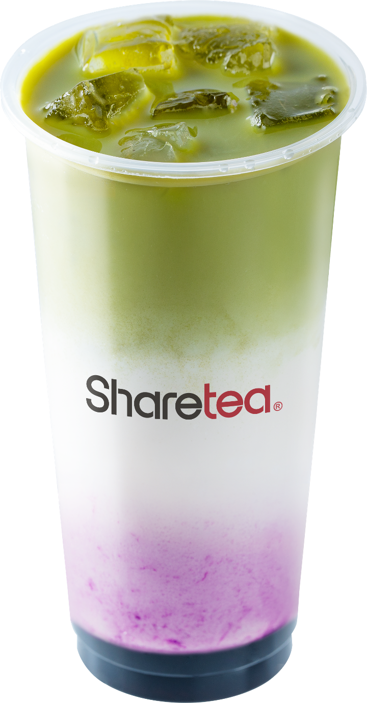 Blueberry Matcha Fresh Milk.