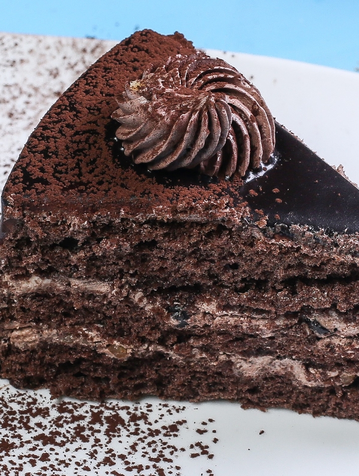 DOUBLE CHOCOLATE CAKE.