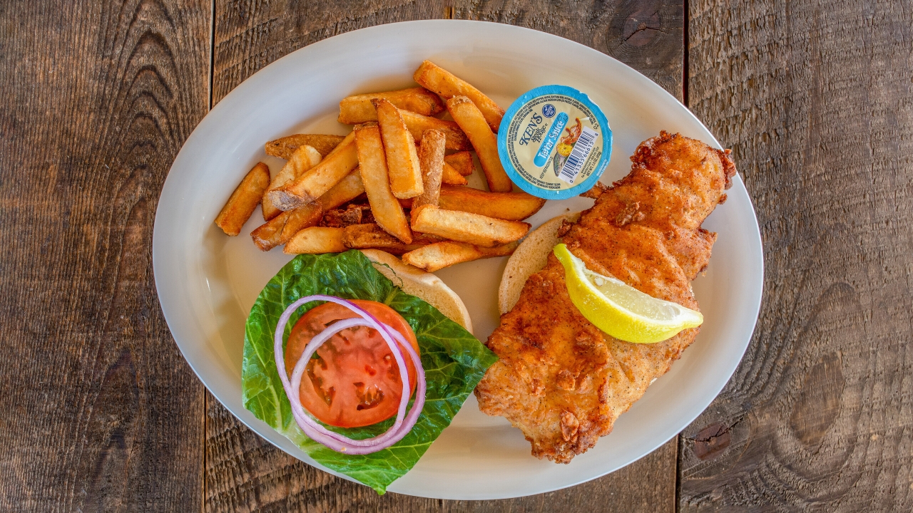 Fried Flounder Sand.
