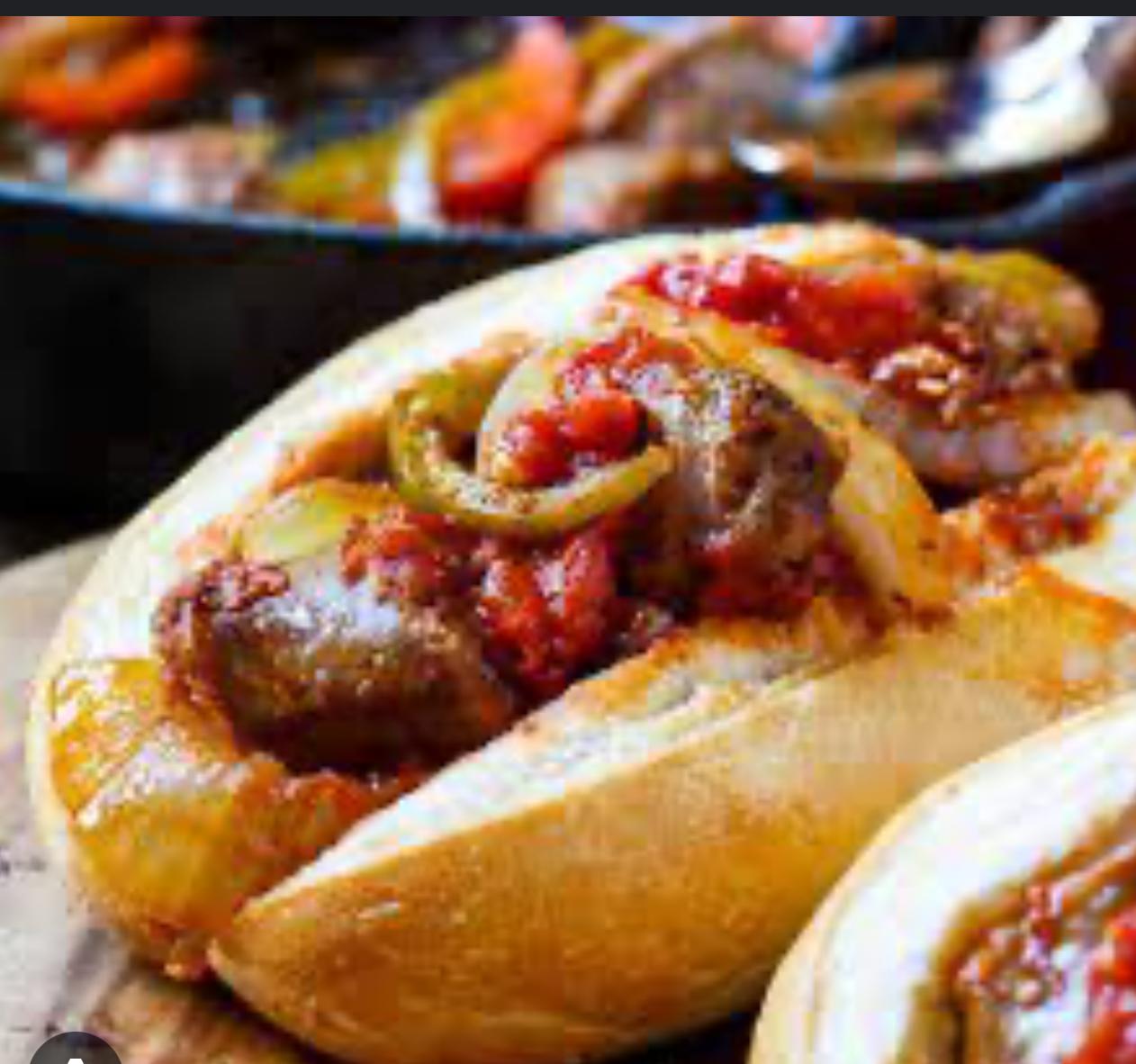Sausage, Pepper & Onion Parmigiana Sub.