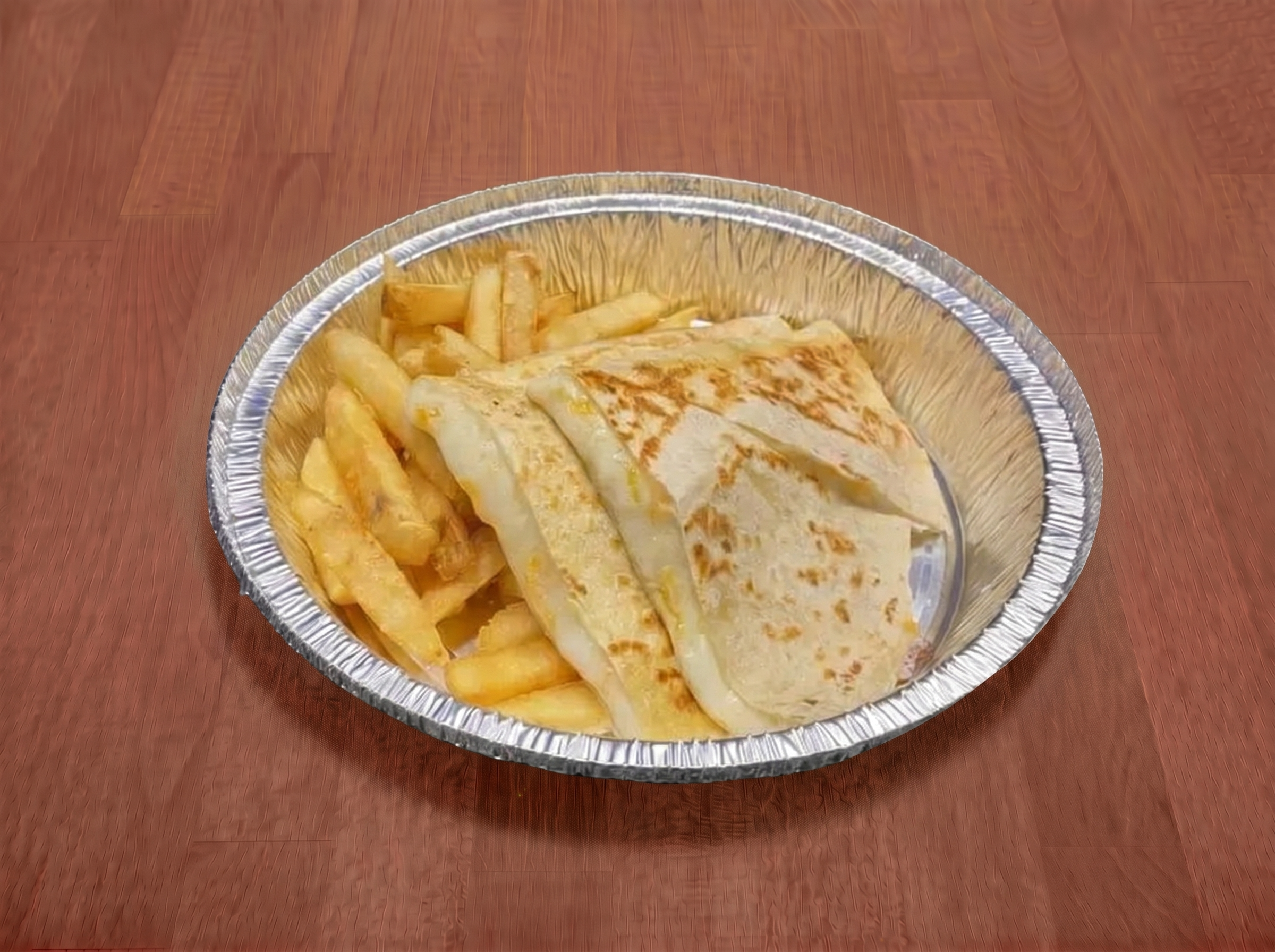 Quesadilla De Queso Con Papas Fritas / Kids Cheese Quesadilla with French Fries.