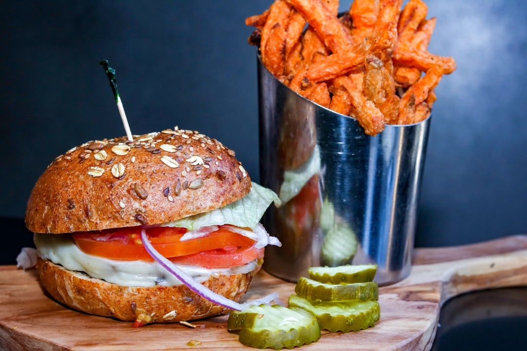 Organic Bison Burger.