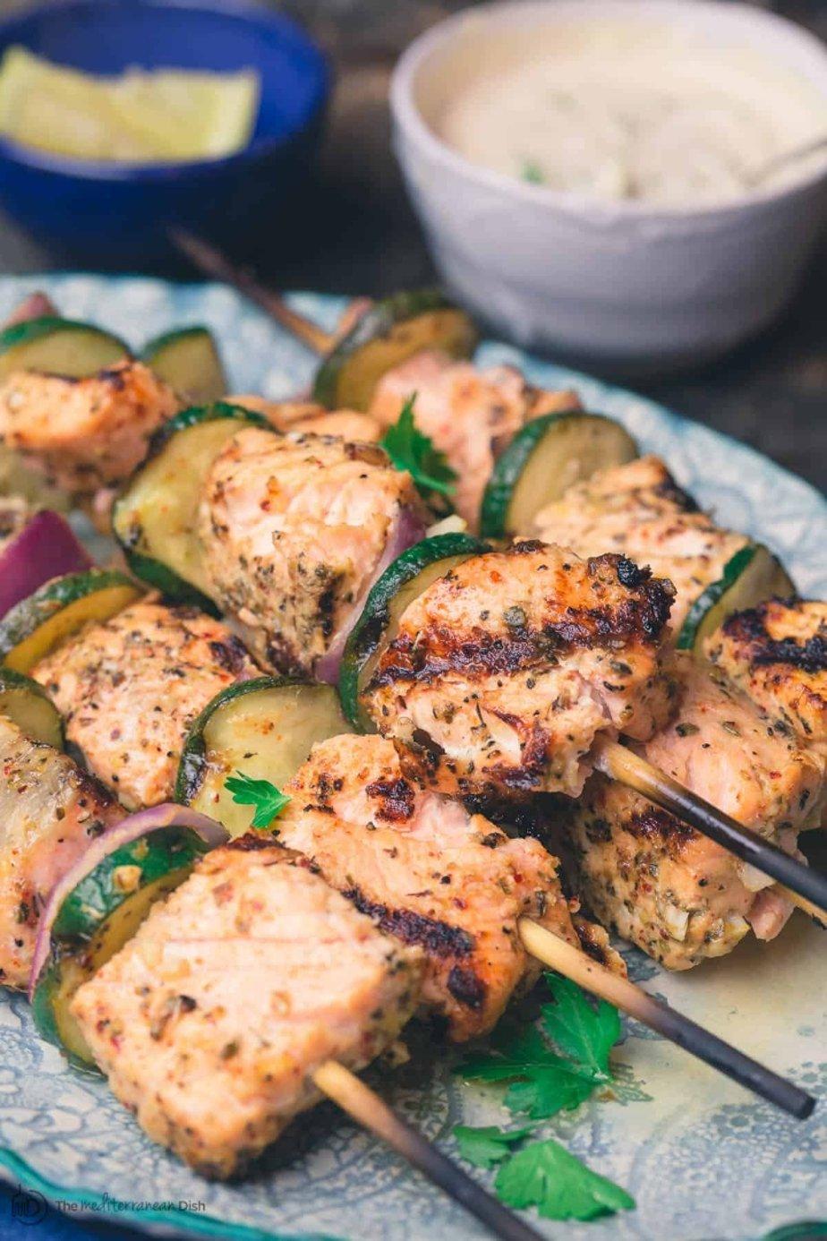 SALMON KEBABS (FAMILY SIZE).