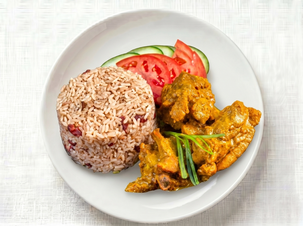 Medium Brown Stew Chicken.
