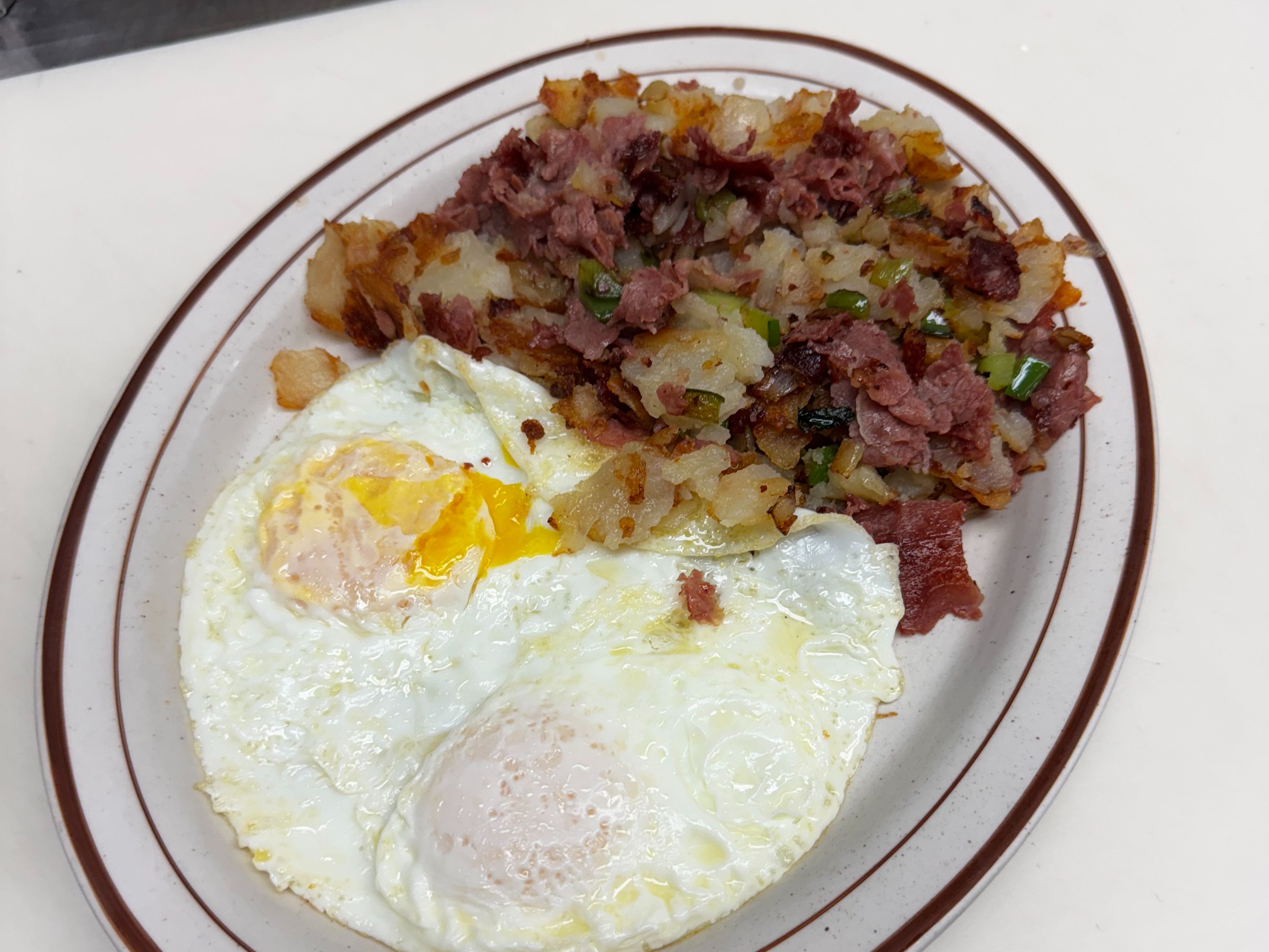 Corned Beef Hash Breakfast.