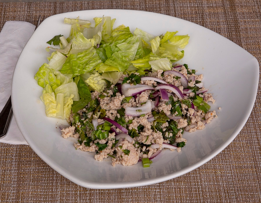 Larb Kai (Ground Chicken Salad).