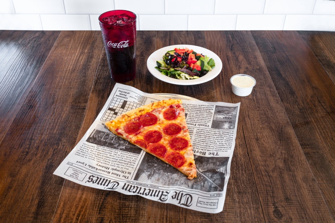 Single Slice + Salad & Drink Special.