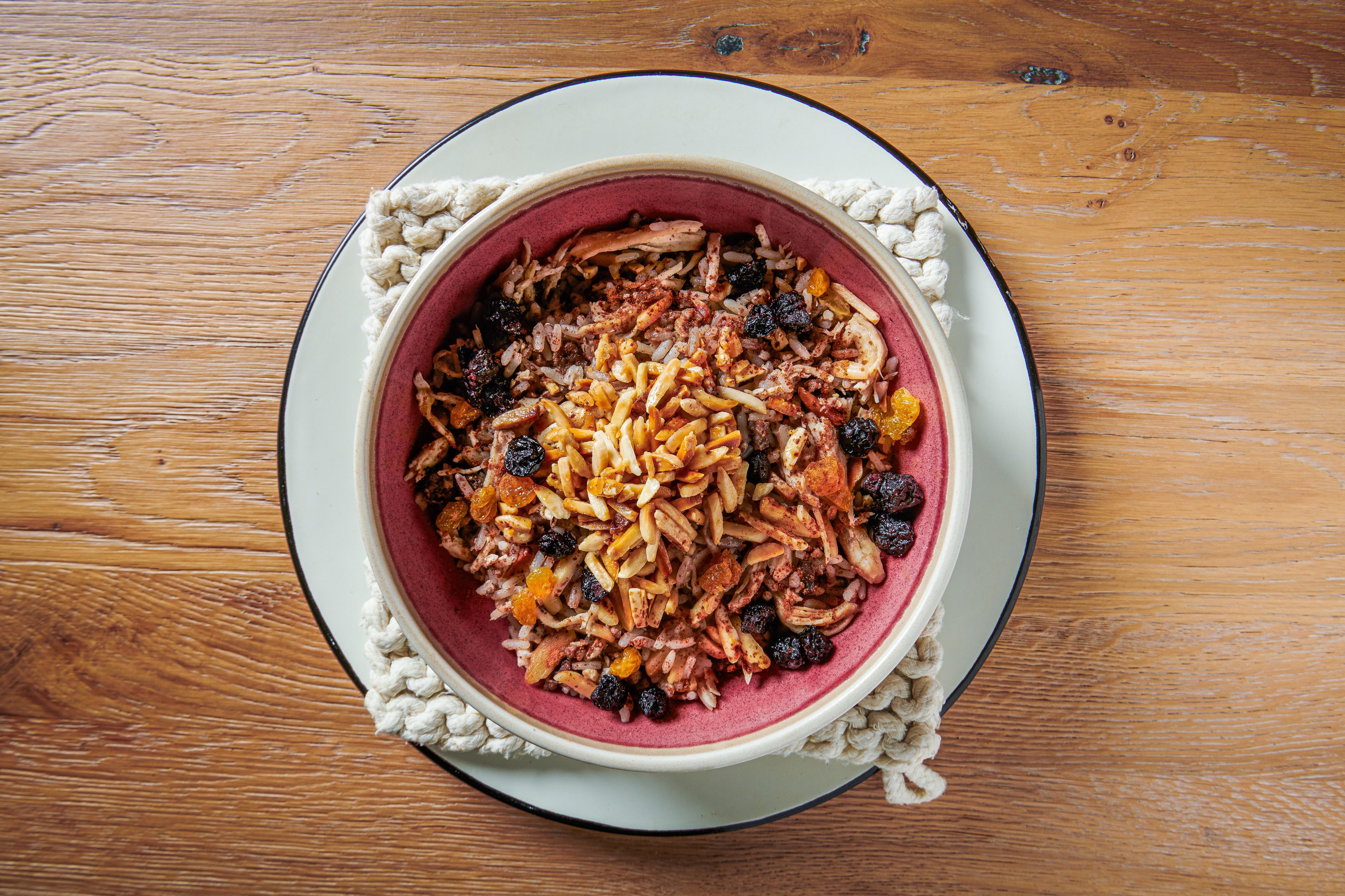 Spiced Beef & Chicken Rice.