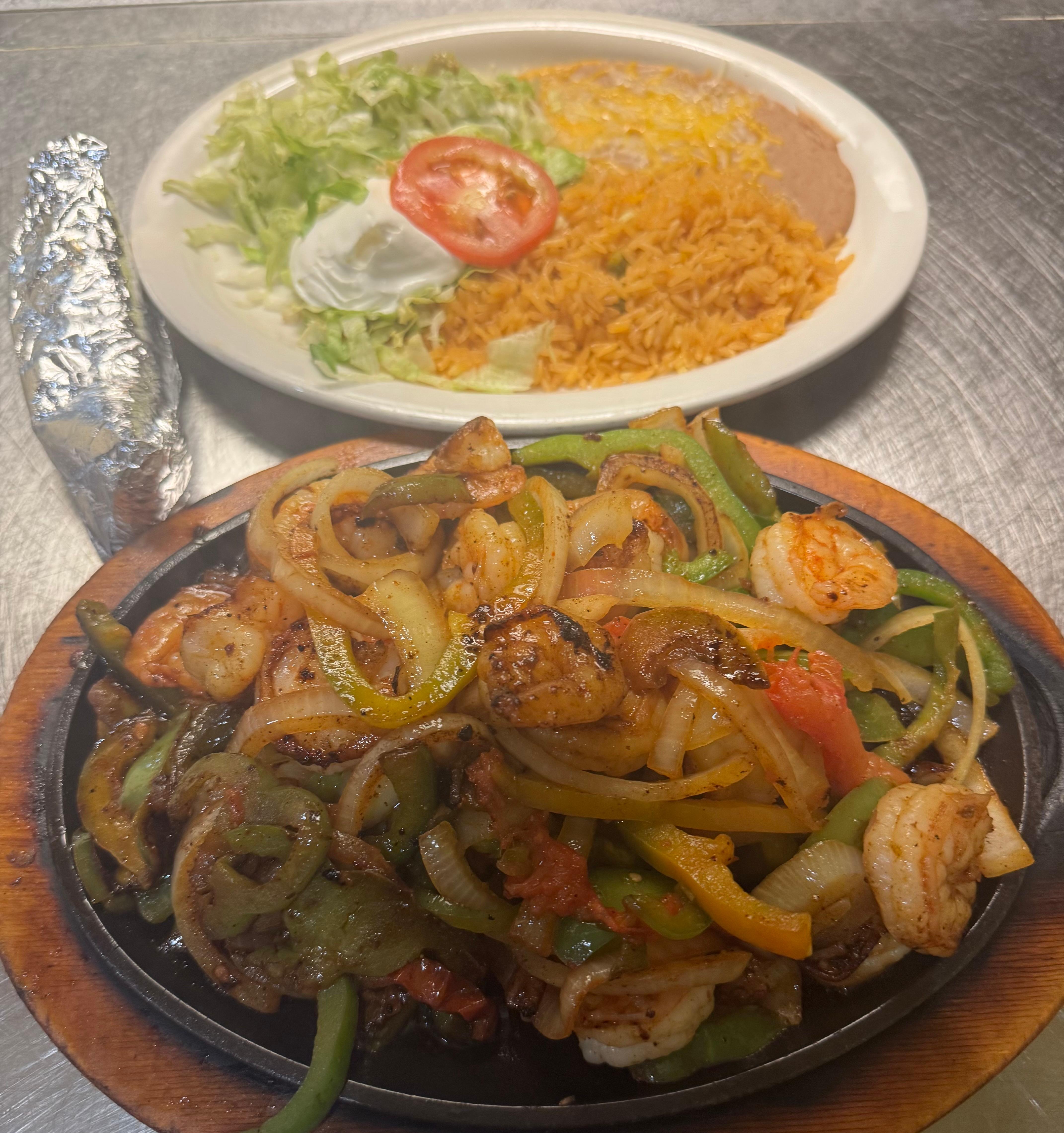 Shrimp Fajitas.