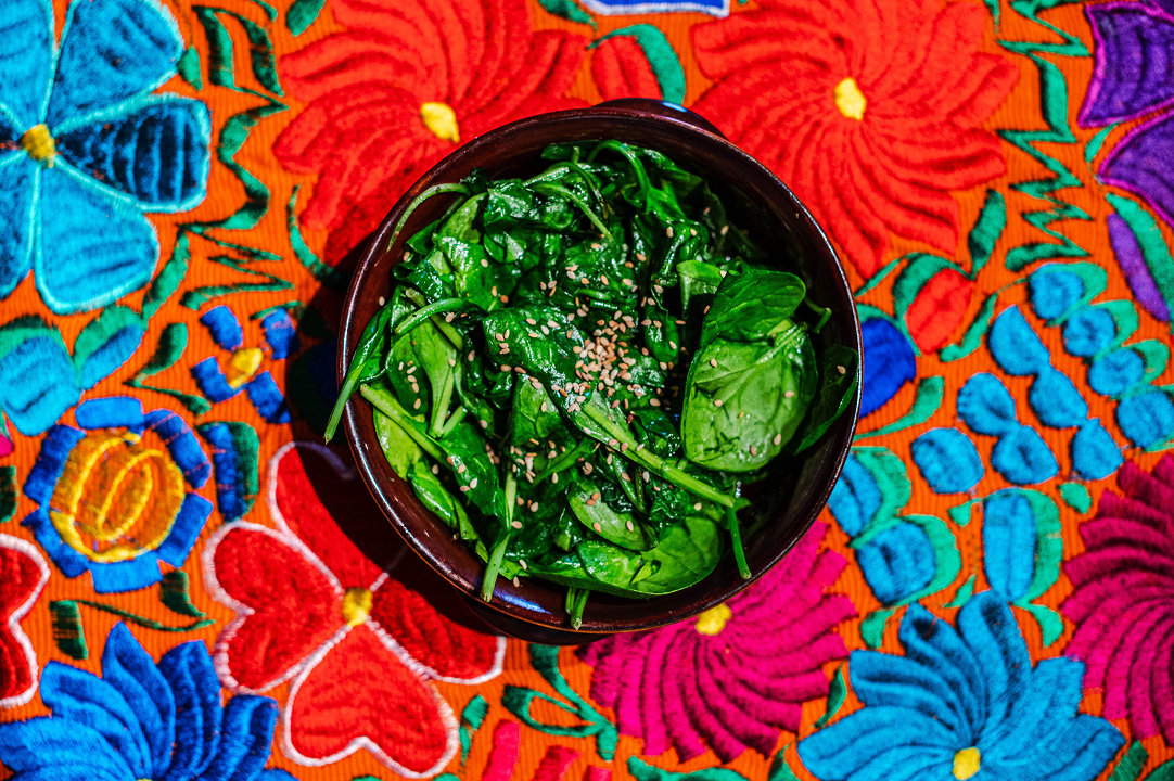 Spinach Sautéed with Garlic.