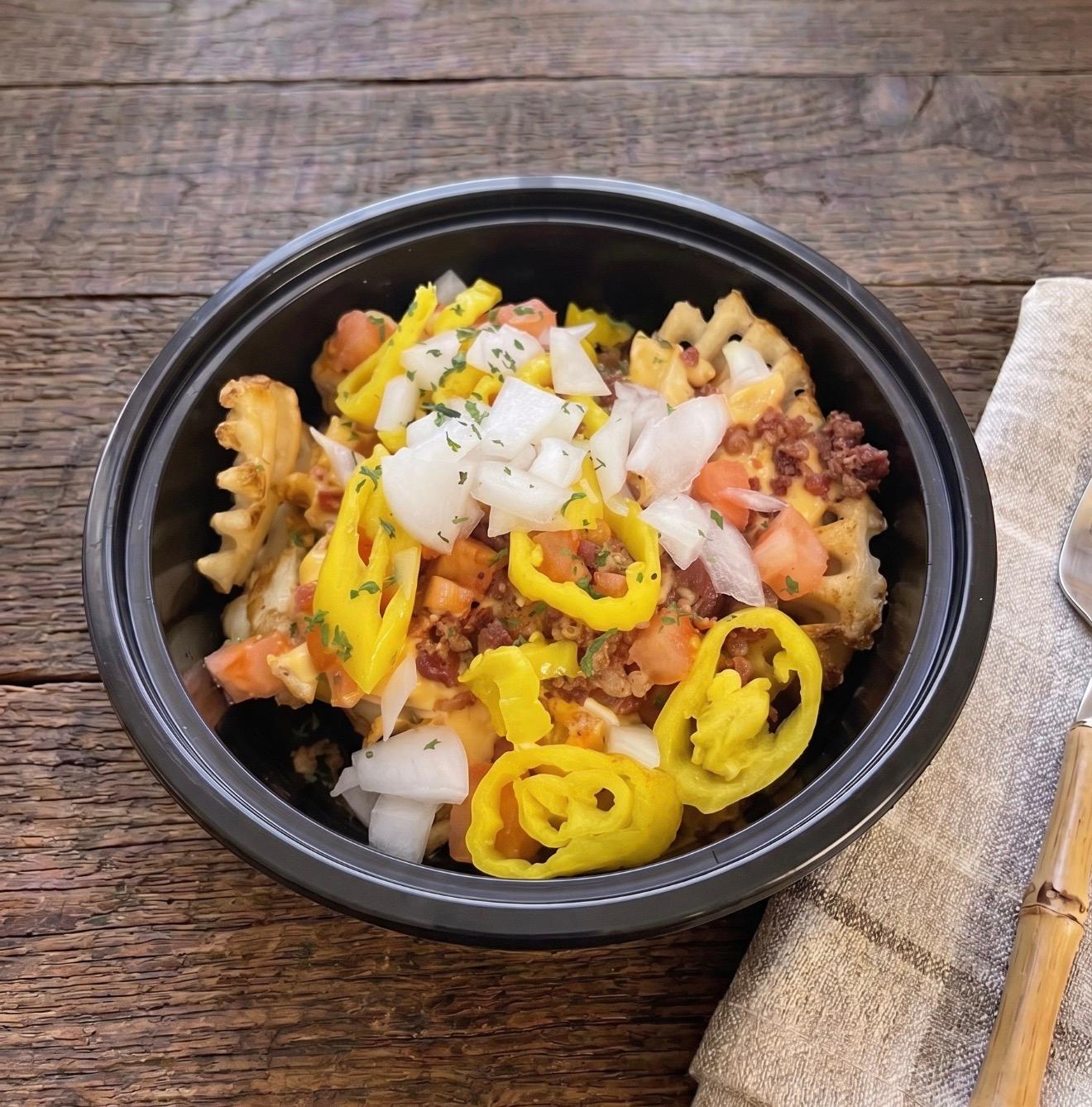 Loaded Waffle Fry Bowl.