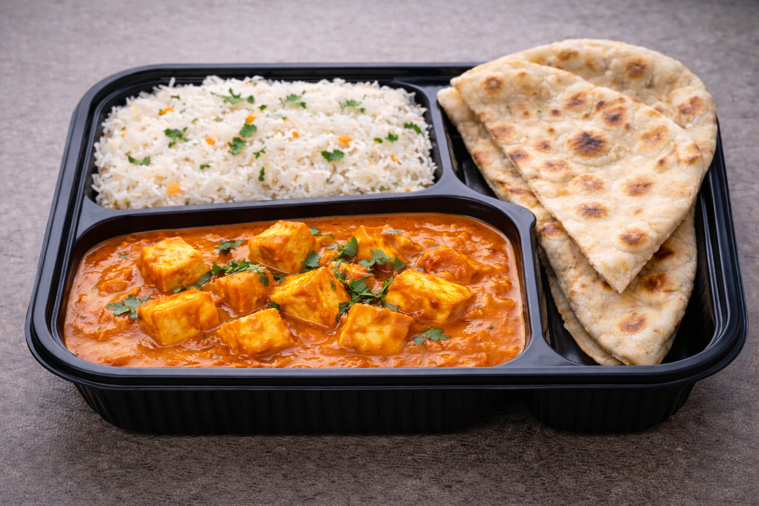 Paneer Tikka Masala Lunch Box.