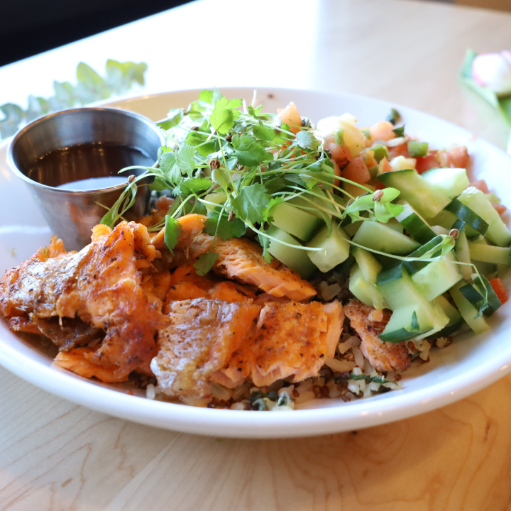 Hot Honey Salmon Bowl.