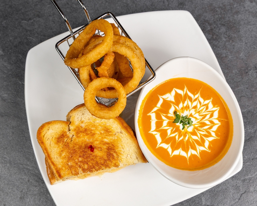 Grilled Cheese and Tomato Basil Bisque.