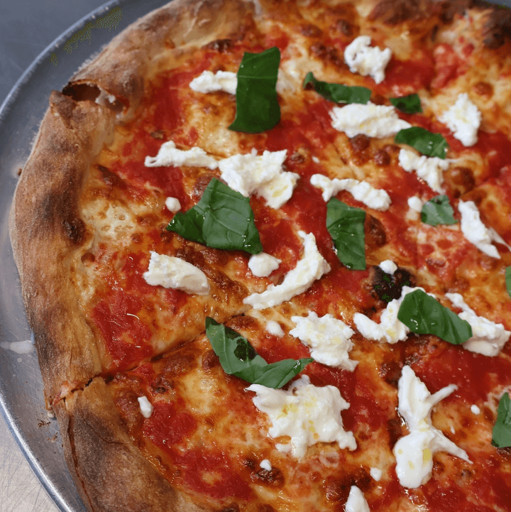 Small Burrata Pizza.