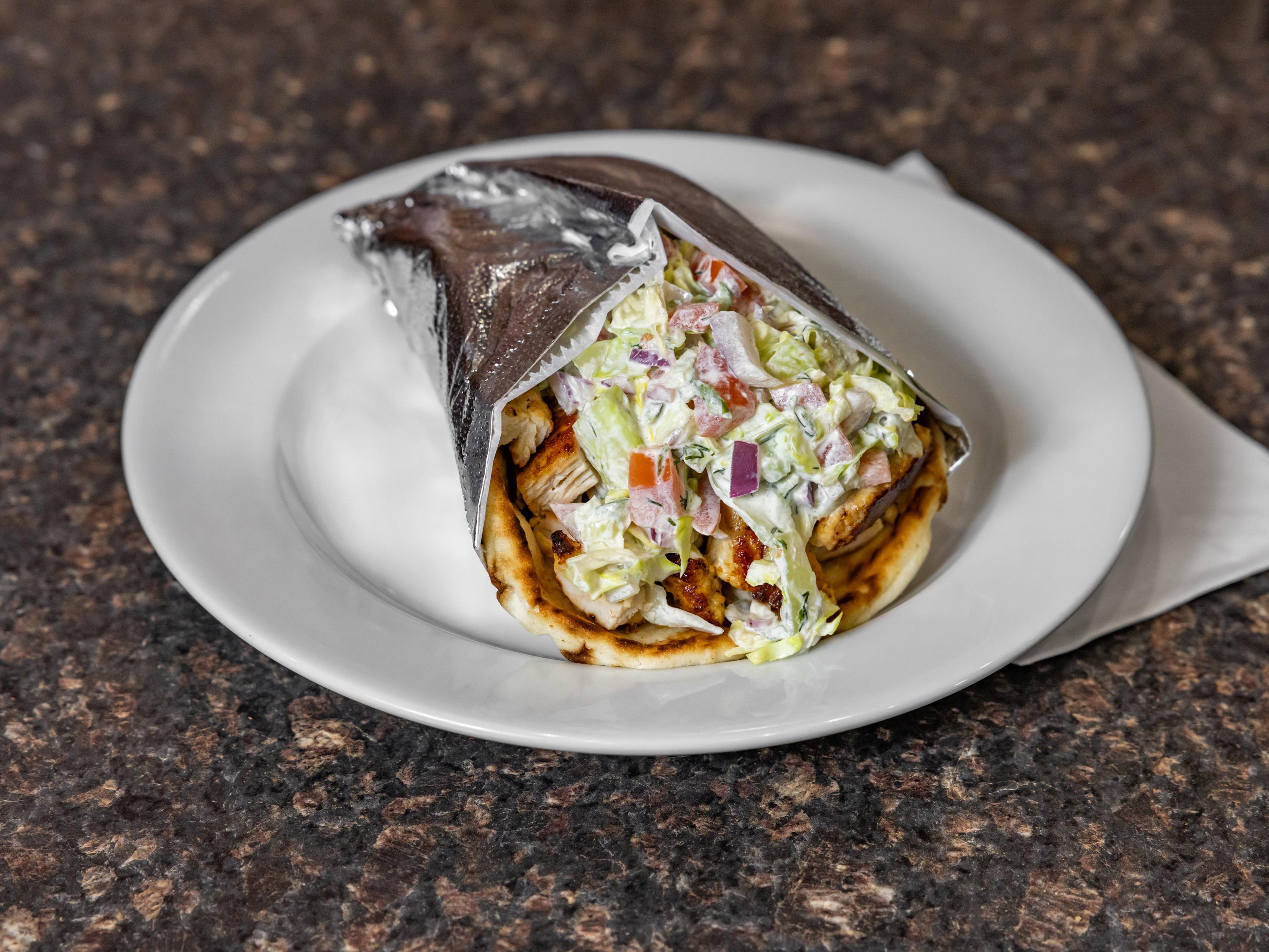 Chicken Souvlaki Sandwich.