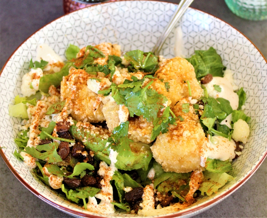 Chipotle Cauliflower Stuffed Avocado.