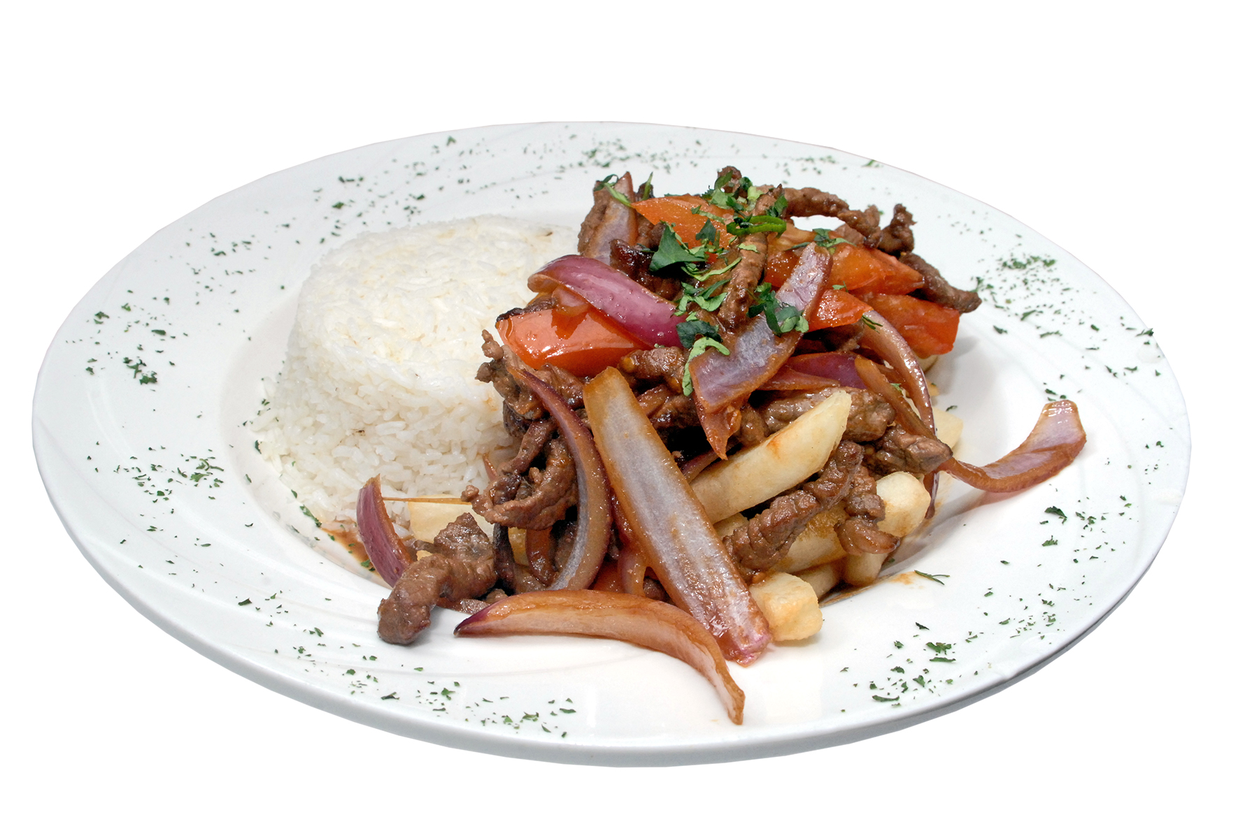Lomo Saltado de Carne.