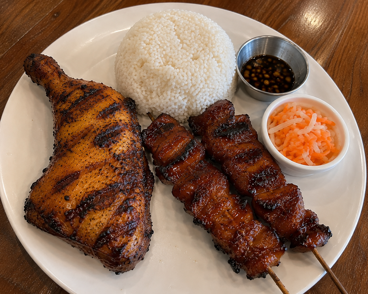 BF2: Chicken Inasal & Pork BBQ Meal.
