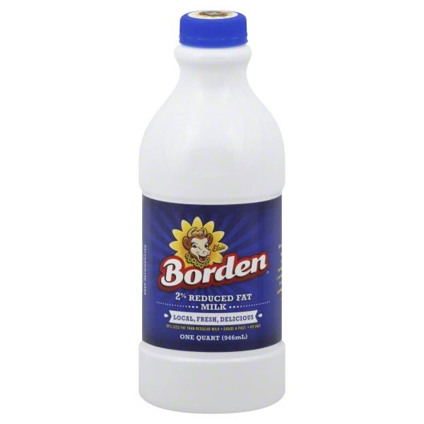 Borden Milk, Reduced Fat, 2% Milkfat - 1 Qt.