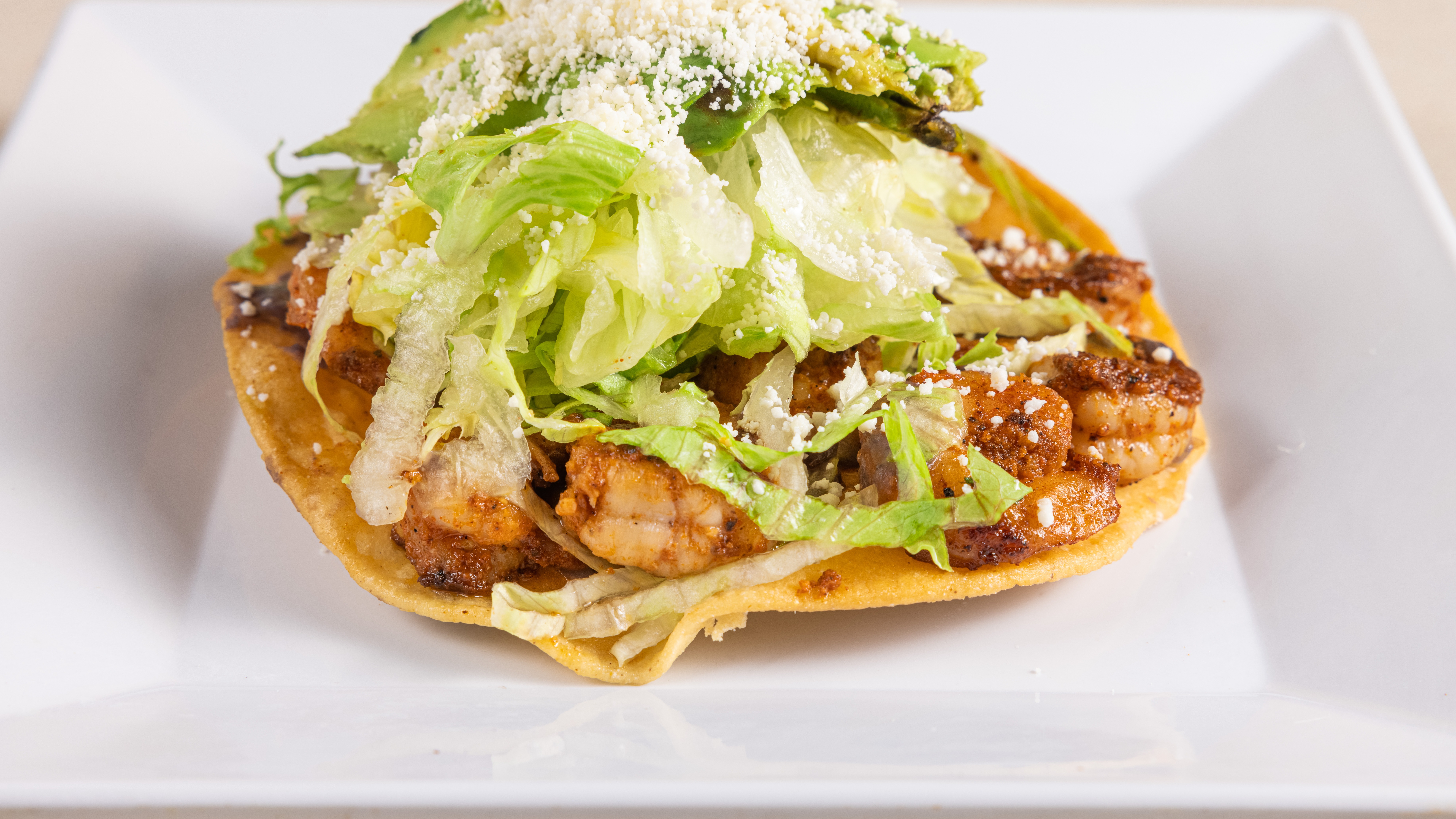 Shrimp Tostada.