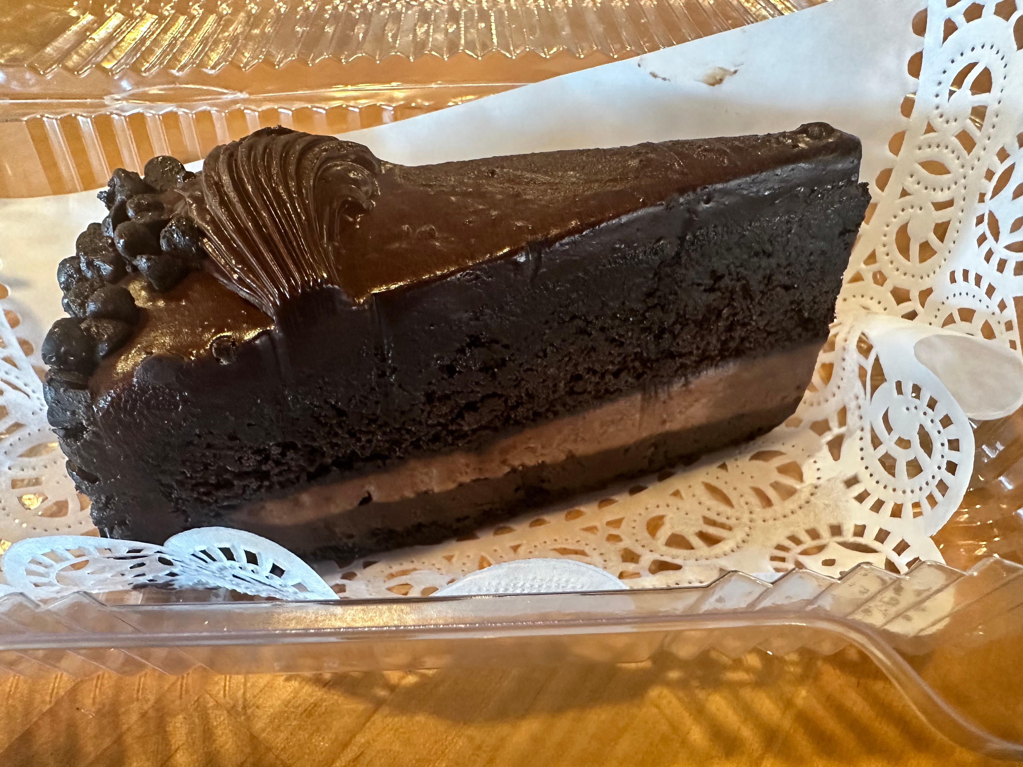 ULTIMATE CHOCOLATE CAKE SLICE.