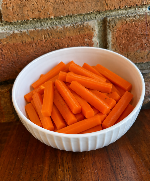 Steamed Carrots.