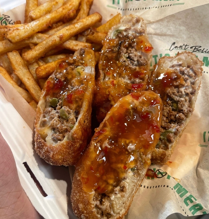 PHILLY CHEESESTEAK EGG ROLLS.
