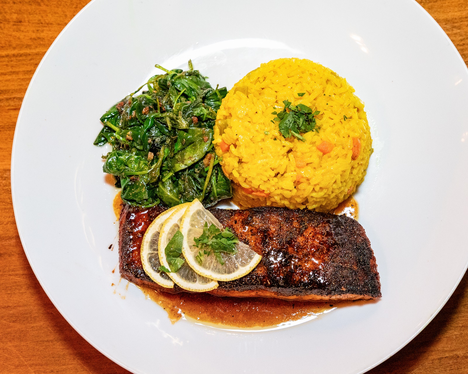 Honey Glazed Salmon.