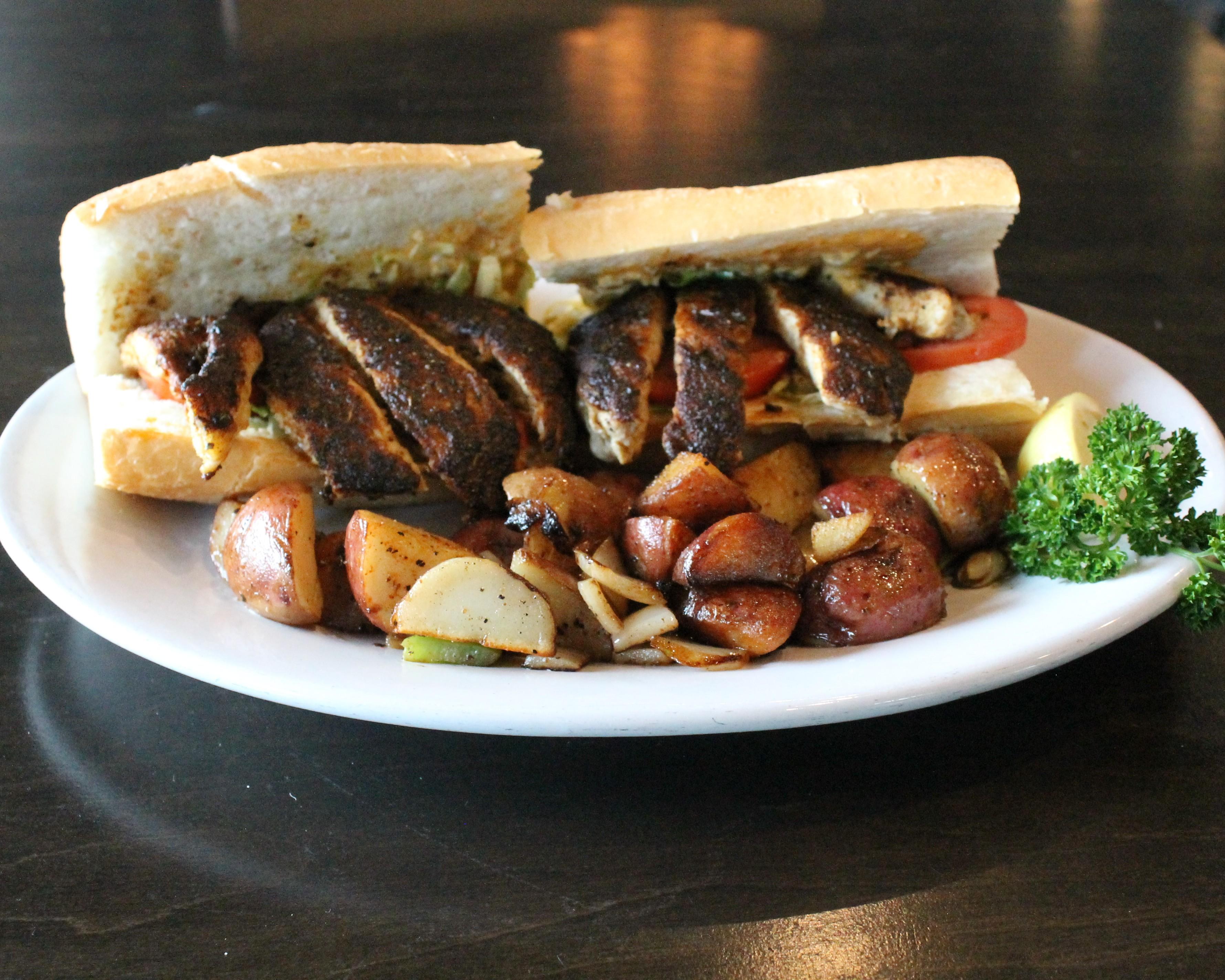 Blackened Chicken Po'boy.