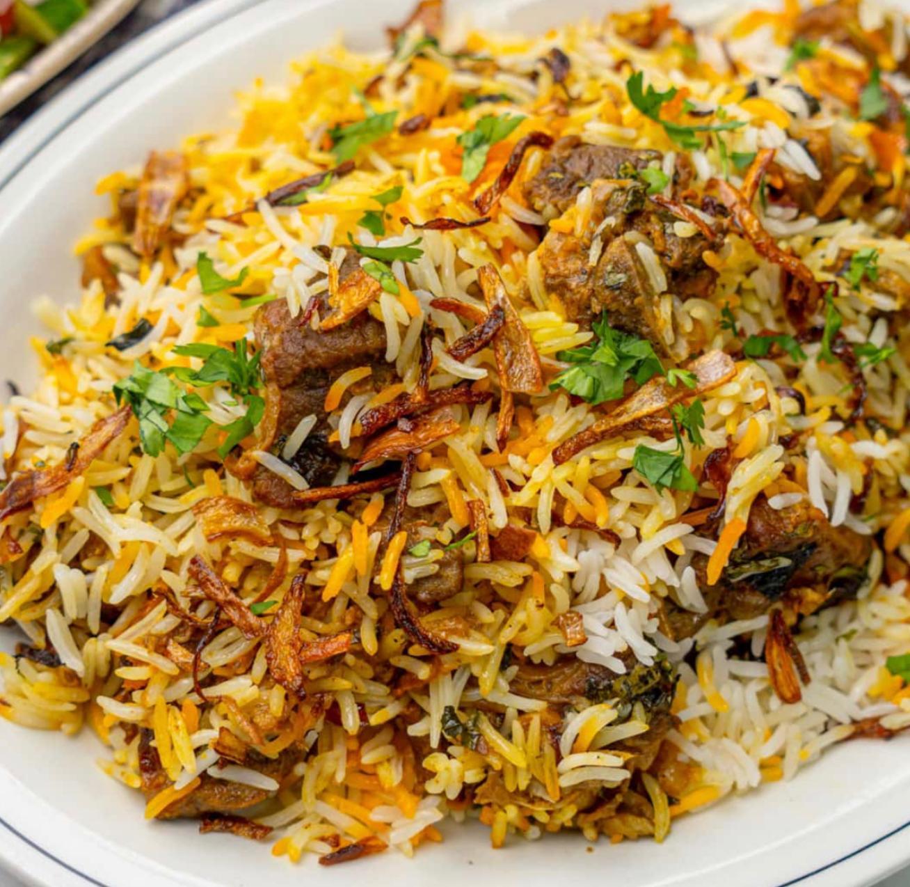 Goat Dum Biryani Family.