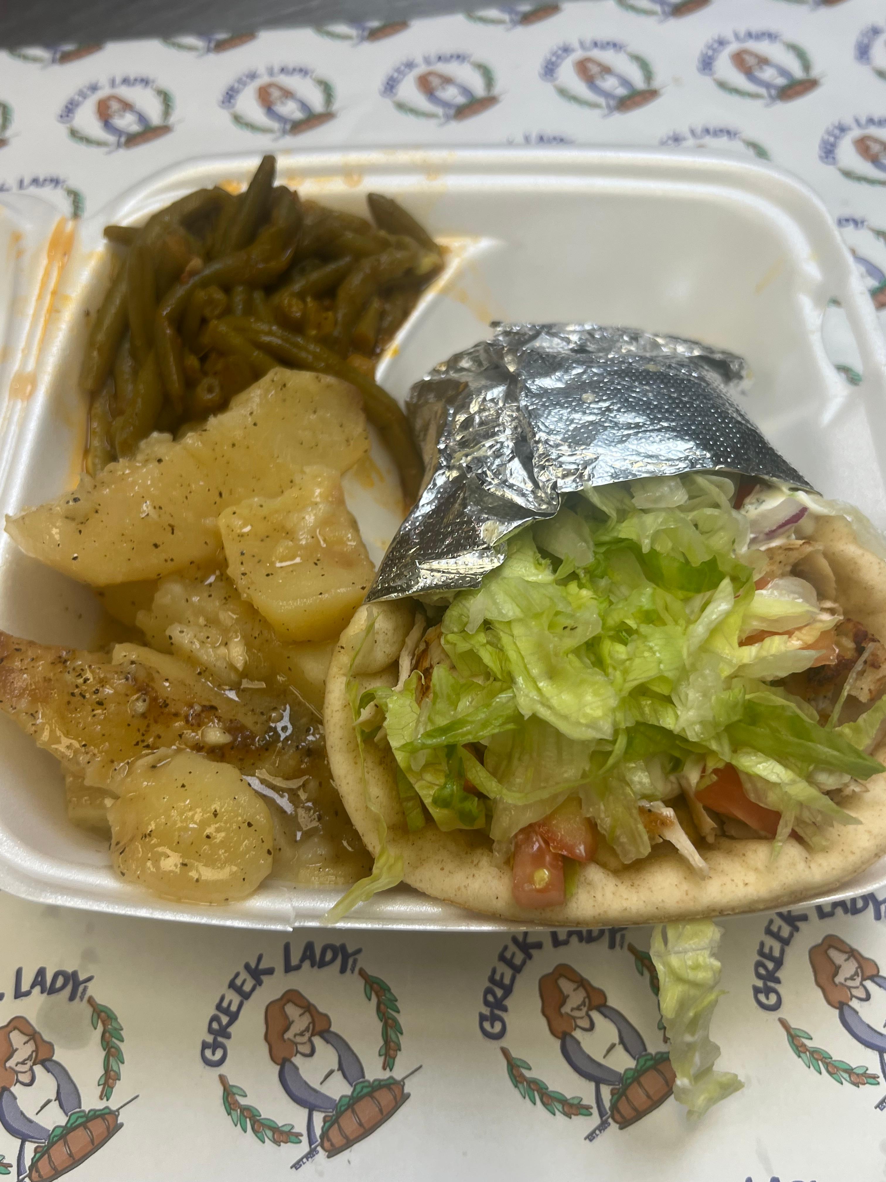 Chicken Gyro Platter.