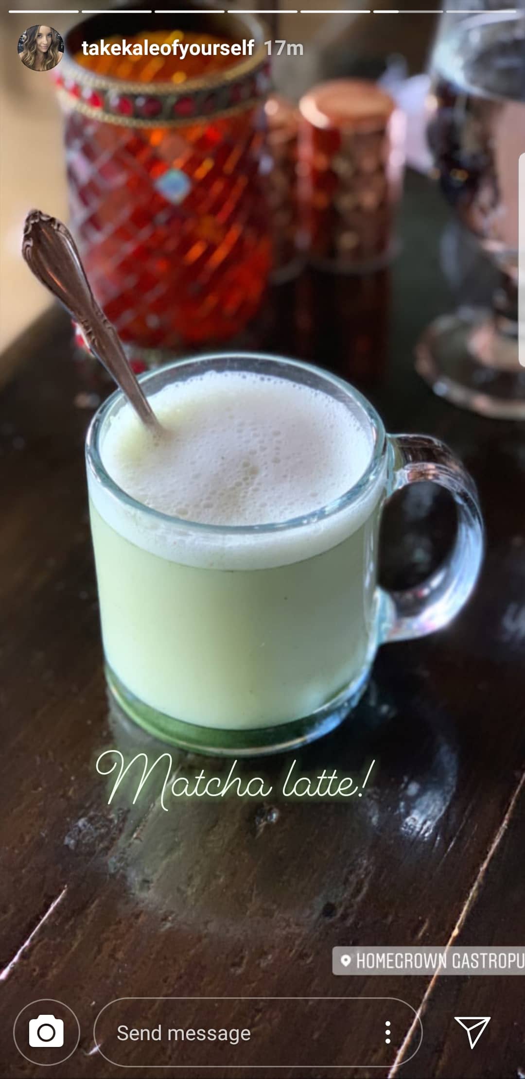 Matcha Super Green Tea Latte.