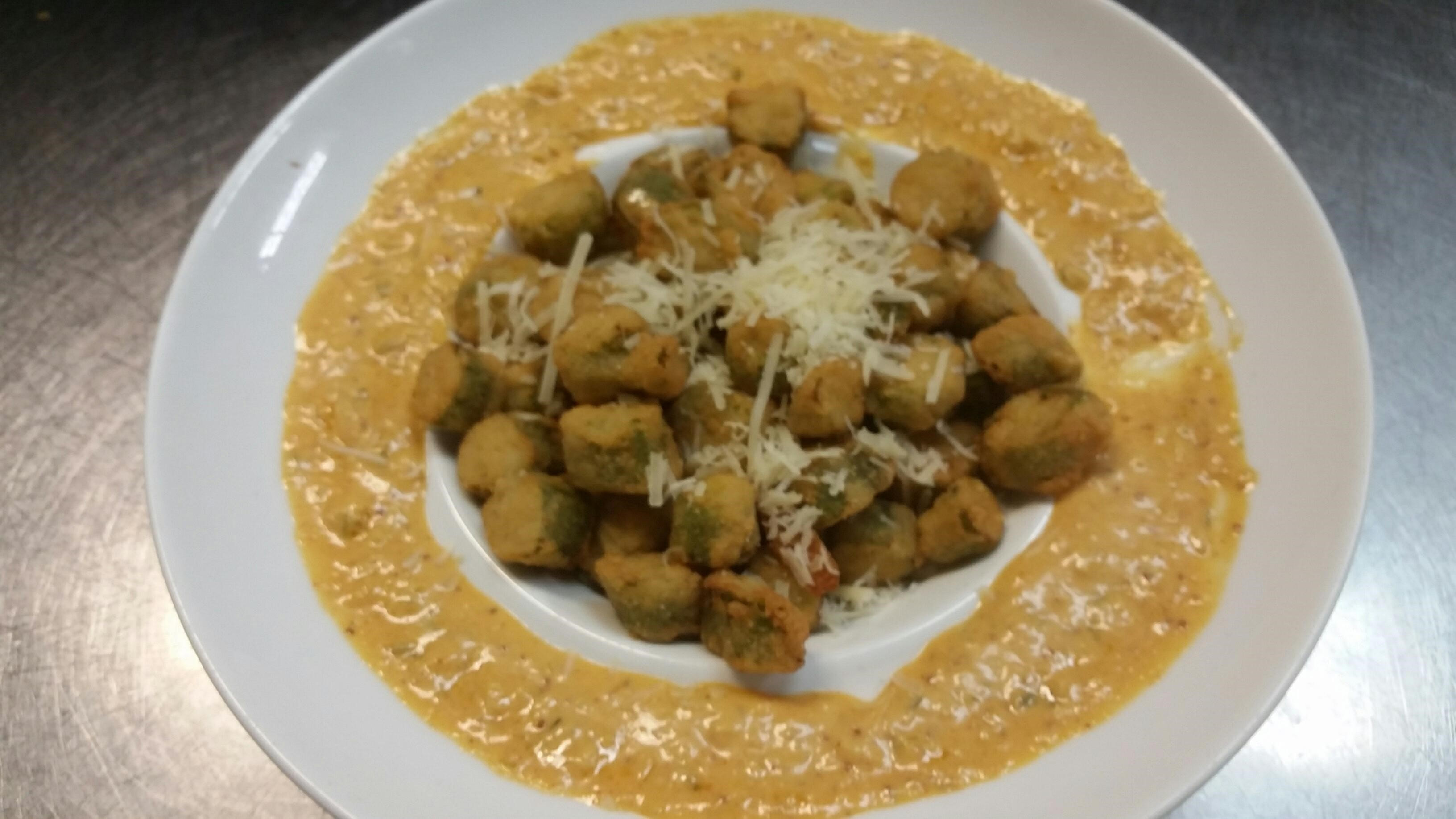 FRIED OKRA REMOULADE.