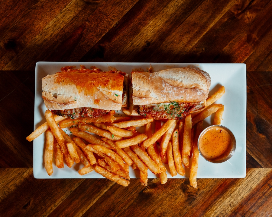 Vodka Chicken Parm Sandwich.