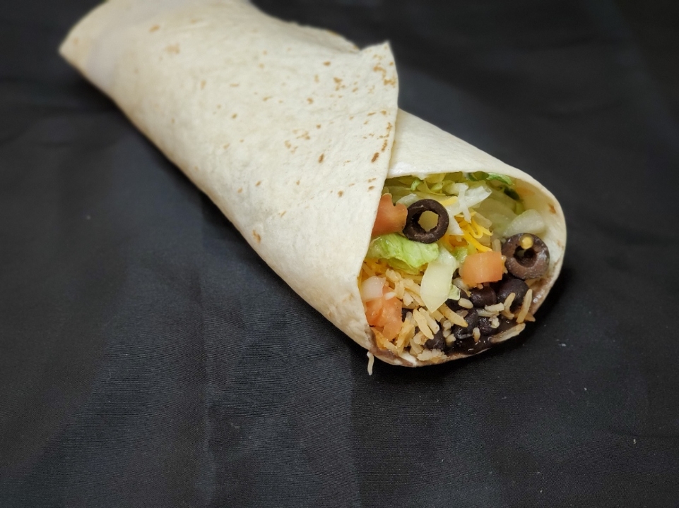 Black Bean And Rice Burrito.
