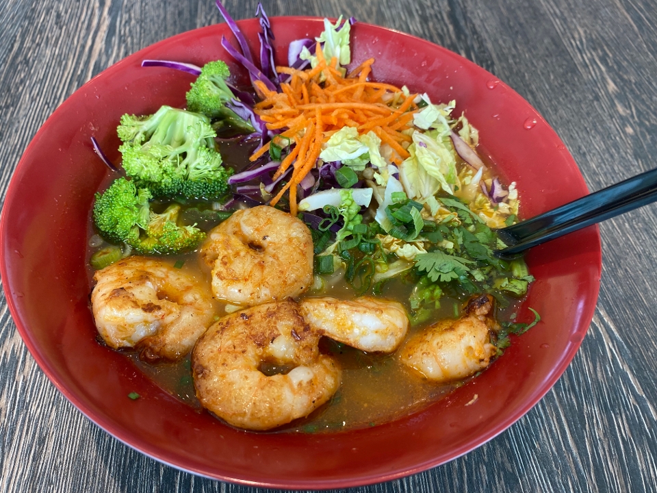 Thai Coconut Curry Rice Noodle Soup.