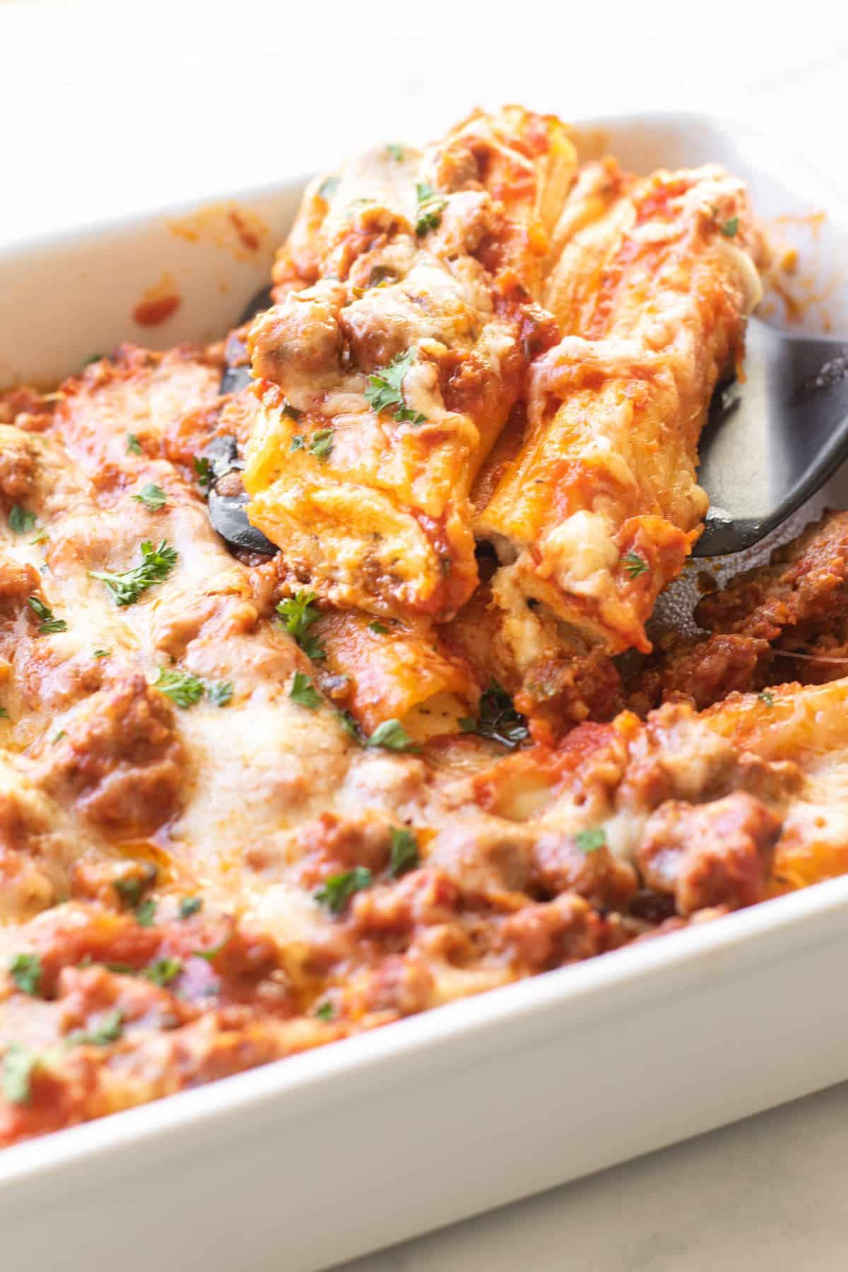 Baked Manicotti.
