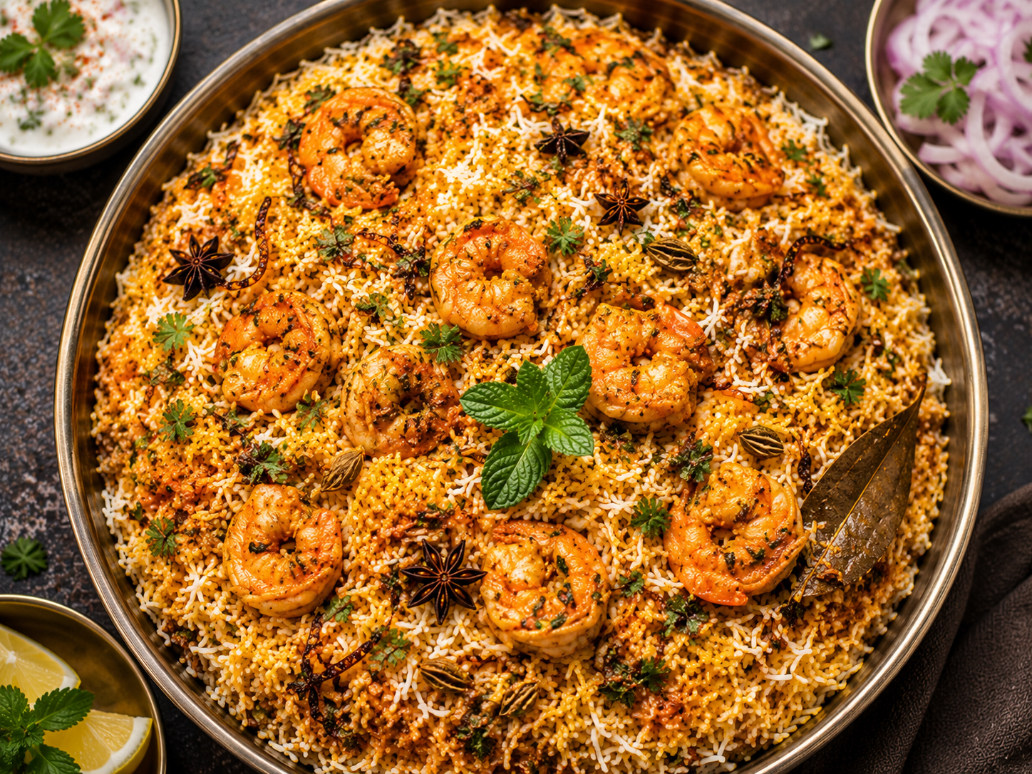 Shrimp Biryani.