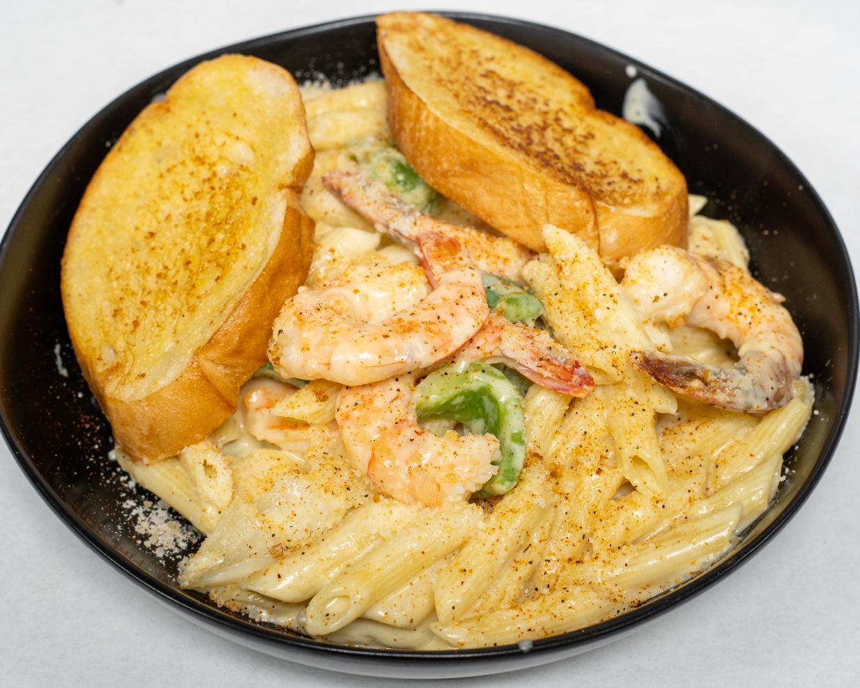 Chicken Alfredo Pasta.