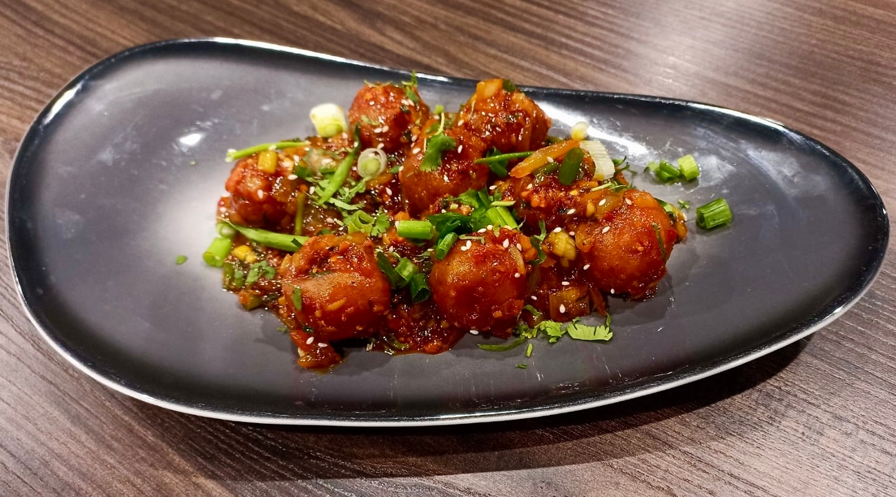 Veg Manchurian.