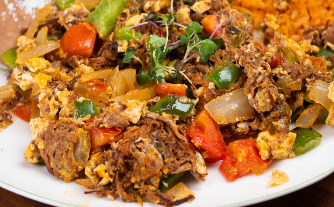 Machaca Con Huevos.
