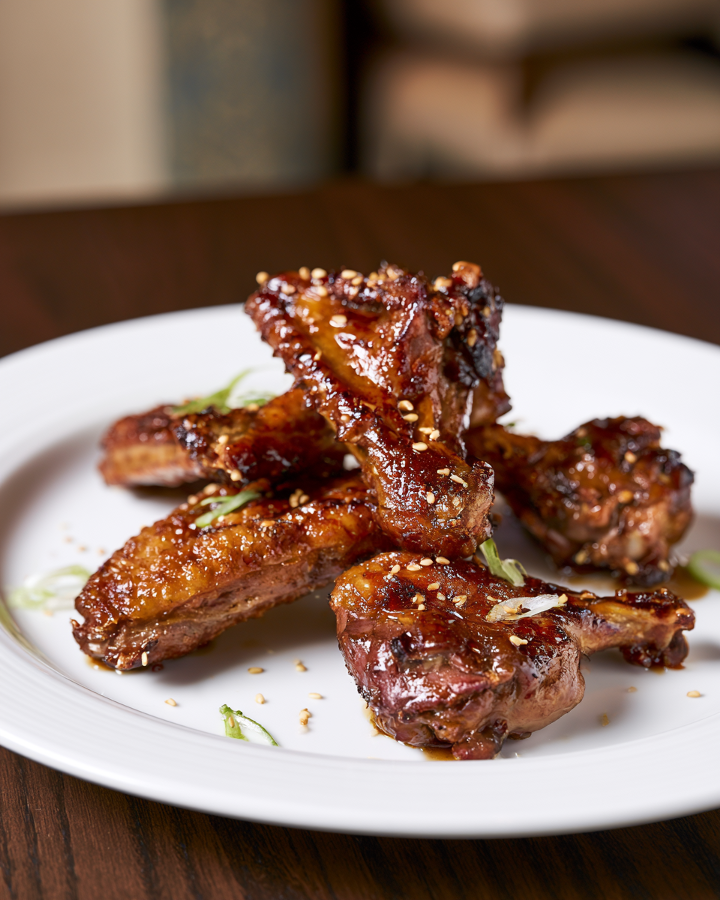 Crispy Teriyaki Duck Wings.