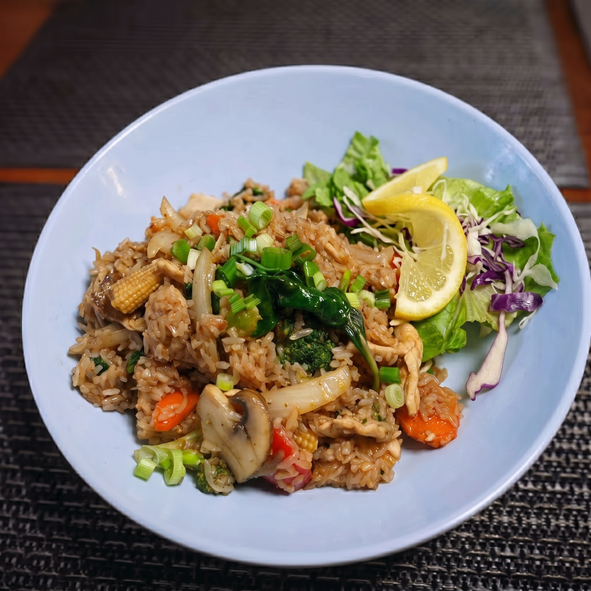 Spicy Basil Fried Rice.