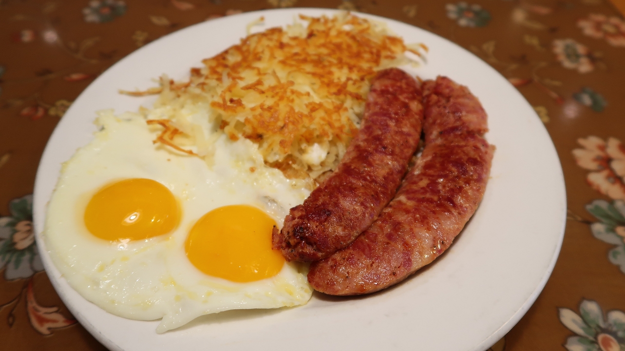 Alligator Sausage & Eggs.