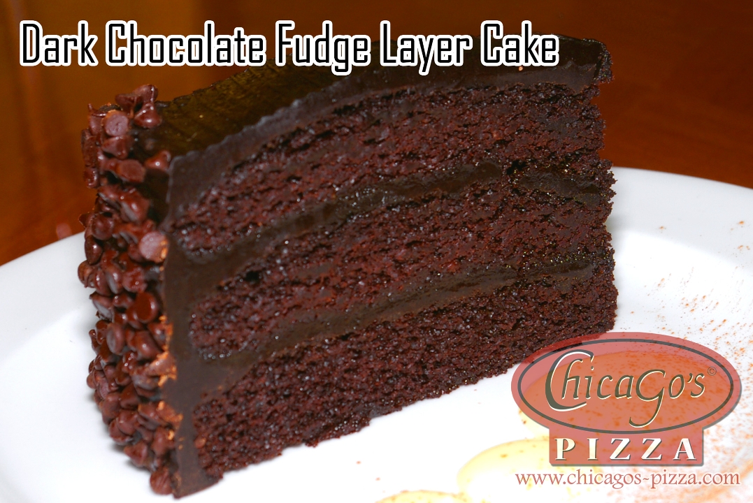 Dark Chocolate Fudge Cake.
