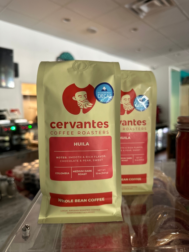 Cervantes Coffee - 12 oz Whole Bean Decaf.
