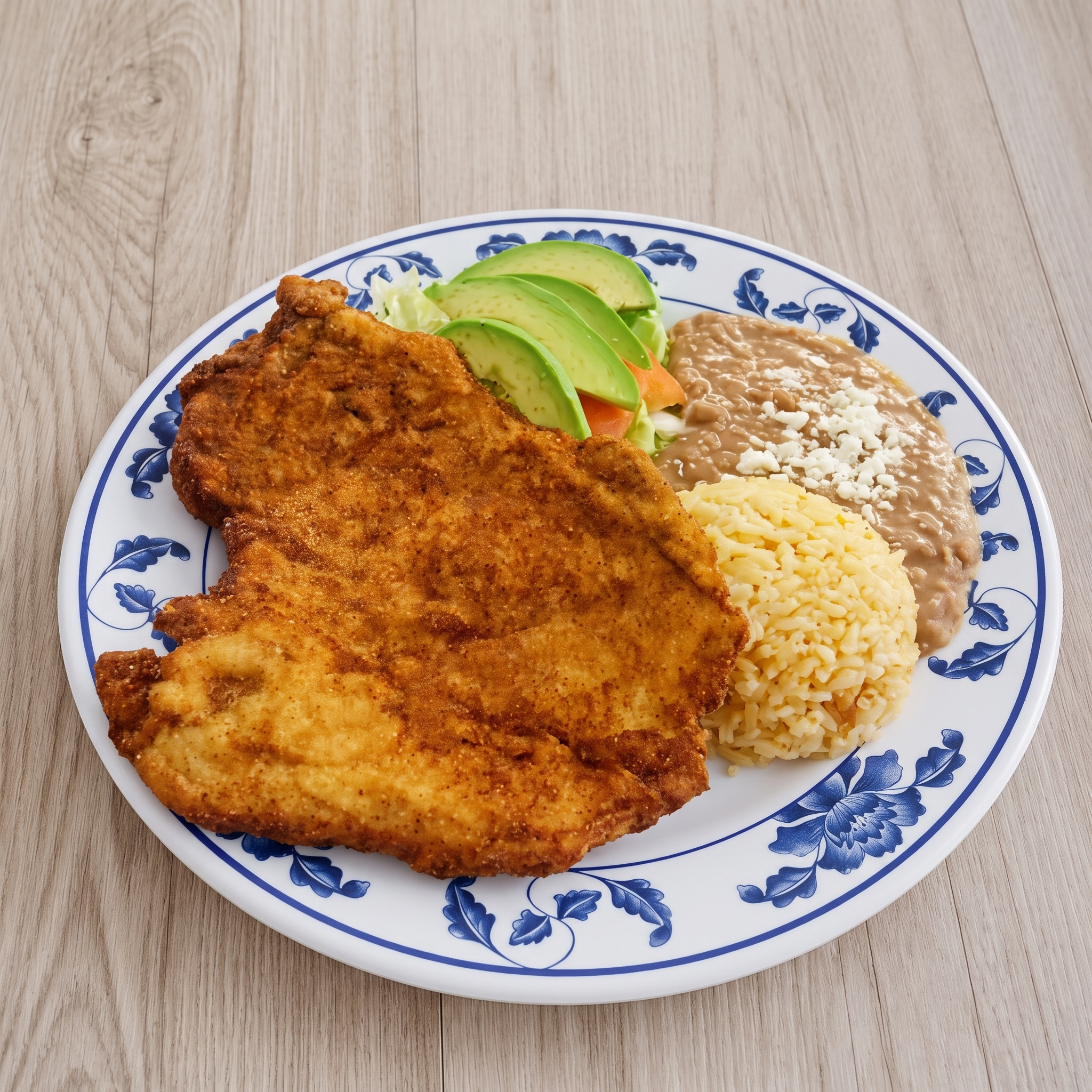 Pechuga Empanizada Plate.